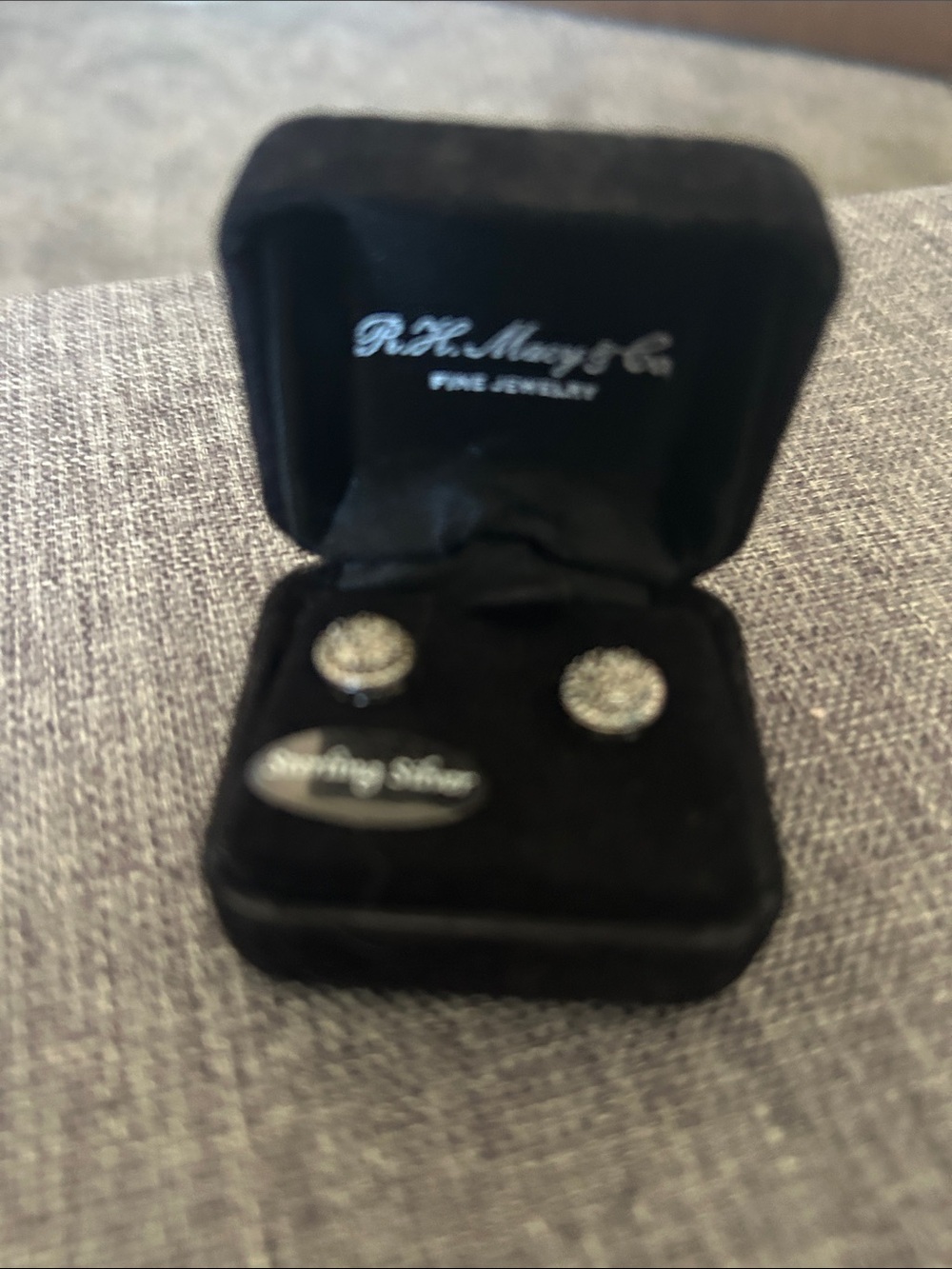 Silver-Tone Crystal Cluster Stud Earrings - Silver